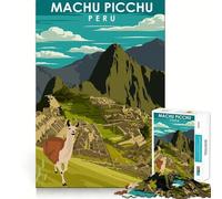 Rompecabezas para Adultos 1000 Machu Picchu Perú Viaje Arte de Borde Premium Juguete de Habilidades cognitivas Juego Casual Juego de cumpleaños Divertido (50x75cm)