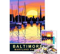 Rompecabezas para Adultos 1000 Maryland Harbor Baltimore para Juegos educativos Juguetes educativos Juegos de Amigo Invisible Regalos para Mujeres (tamaño 50x75cm)