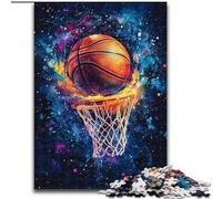 Rompecabezas para Adultos 1000 Mates de Baloncesto, Juego Familiar antiestrés, desafío difícil, una Obra de Arte para Mayores de 14 años, 26x38cm