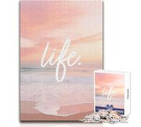 Rompecabezas para Adultos 1000 Minimalistas Pastel Playa Juegos educativos desafío difícil Juguete Educativo tamaño 50x75cm