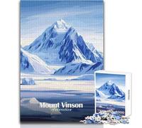 Rompecabezas para Adultos 1000 Monte Vinson, Antártida Ideal para Momentos de Tranquilidad y relajación Corte Uniforme Limpio Juguete de Ocio Tamaño 38x26cm