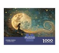 Rompecabezas para Adultos 1000 Moonlit Fantasy A Whimsical Night Sky Rompecabezas para Adultos Juego De Ingenio Análisis Y Lógica Desafiante De Completar 38x26cm/1000pcs