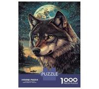 Rompecabezas para Adultos 1000 Moonlit Wolf & Sheep -2 Rompecabezas para Adultos Juegos Relajantes Montaje De Patrones Regalos para Amigos Y Familiares 52x38cm/1000pcs
