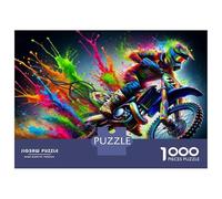 Rompecabezas para Adultos 1000 Motocross Dirt Bike Racing-1 Rompecabezas para Adultos Juegos Relajantes Montaje De Patrones Regalos para Amigos Y Familiares 52x38cm/1000pcs