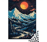Rompecabezas para Adultos 1000 Mountain Sunset Landscape-5 Rompecabezas para Adultos Juego Práctico Corte De Precisión Regalos para Amigos Y Familiares 70x50cm/1000pcs
