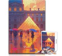 Rompecabezas para Adultos 1000 Museo del Louvre Juegos educativos Desafío difícil Juguete Educativo Tamaño 38x26cm