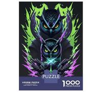 Rompecabezas para Adultos 1000 Ninja Owl and Apprentice Rompecabezas para Adultos Juegos Relajantes Montaje De Patrones Regalos para Amigos Y Familiares 52x38cm/1000pcs