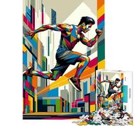 Rompecabezas para Adultos 1000 Parkour Street Sport WPAP Diversión en casa Actividades Arte y decoración del hogar Juego práctico para Mayores de 14 años (38x26cm)