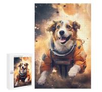 Rompecabezas para Adultos 1000 PCS A Dog Floating in Space Rompecabezas para Adultos Juegos Divertidos Decoración Desafiante De Completar 1000 PCS