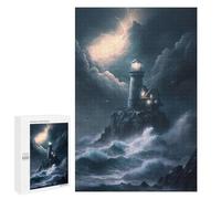 Rompecabezas para Adultos 1000 PCS A Lighthouse in A Storm V2 Rompecabezas Juegos Relajantes Análisis Y Lógica Cumpleaños Y Navidad 1000 PCS