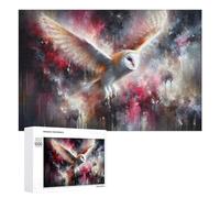 Rompecabezas para Adultos 1000 PCS Abstract Barn Owl in Flight Painting Rompecabezas para Adultos Juguetes Antiestrés Mejora La Memoria Regalo De Cumpleaños, Regalos, 1000 PCS