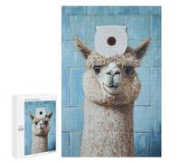 Rompecabezas para Adultos 1000 PCS Alpaca with Toilet Paper on Head-1 Rompecabezas para Adultos, Divertidos Y con Humor para Cumpleaños, Navidad, Regalos De Cumpleaños 1000 PCS