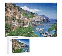 Rompecabezas para Adultos 1000 PCS Amalfi Coast Italy's Coastal Gem Rompecabezas para Adultos Juego De Ingenio Decoración Perfecta Cumpleaños Y Navidad 1000 PCS