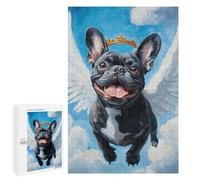 Rompecabezas para Adultos 1000 PCS Angel Dog Heaven Painting -1 Rompecabezas para Adultos Desafío Difícil Ayuda A Ejercitar El Cerebro Juego De Desafío Único 1000 PCS