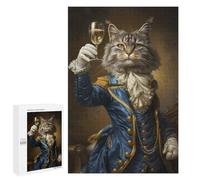 Rompecabezas para Adultos 1000 PCS Aristocrat Cat French Style Rompecabezas para Adultos Juegos Familiares Corte De Precisión Cumpleaños Y Navidad 1000 PCS