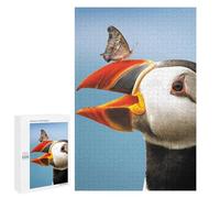 Rompecabezas para Adultos 1000 PCS Atlantic Puffin Butterfly Rompecabezas para Adolescentes Juego De Ingenio Análisis Y Lógica 1000 PCS