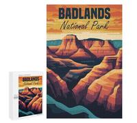 Rompecabezas para Adultos 1000 PCS Badlands National Park Rompecabezas para Adultos Juego De Ingenio Desafío Difícil 1000 PCS