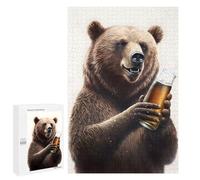 Rompecabezas para Adultos 1000 PCS Bear and Beer Rompecabezas para Adultos Juegos Relajantes Análisis Y Lógica Cumpleaños Y Navidad 1000 PCS