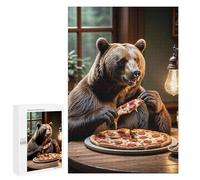 Rompecabezas Para Adultos 1000 PCS Bear Eating Pizza Funny Puzzle Para Adultos Juguete Decoración De Pared Decoración Perfecta Difícil De Completar 1000 PCS