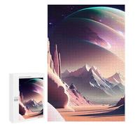 Rompecabezas para Adultos 1000 PCS Big Moon Fantasy Planet Rompecabezas para Adultos Juegos Relajantes Mejora La Memoria Cumpleaños Y Navidad 1000 PCS