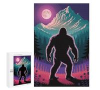 Rompecabezas para Adultos 1000 PCS Bigfoot in The Mountains at Night Juego De Rompecabezas para Ejercitar La Mente Corte De Precisión Interacción Entre Padres E Hijos 1000 PCS