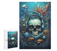 Rompecabezas para Adultos 1000 PCS Bio Punk Music Skull Water Rompecabezas para Adultos Juegos Relajantes Una Obra De Arte Regalo De Cumpleaños, Regalos, 1000 PCS