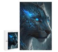 Rompecabezas para adultos 1000 PCS Blue Eyed Wolf Spirit Puzzles para adolescentes Juegos de relajación Análisis y lógica Regalos de Navidad y Cumpleaños 1000 PCS