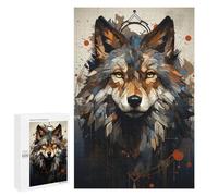 Rompecabezas para Adultos 1000 PCS Boho Wolf Portrait Rompecabezas para Adultos Juegos Familiares Corte De Precisión Cumpleaños Y Navidad 1000 PCS