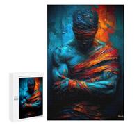 Rompecabezas para Adultos 1000 PCS Bound by Fire and Ice - Expressionist Figure Rompecabezas para Adultos Juegos Relajantes Difícil Regalos para Amigos Y Familiares 1000 PCS