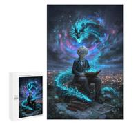 Rompecabezas para Adultos 1000 PCS Boy Reading with Dragon Spirit Rompecabezas para Adultos Juegos Relajantes Difícil Regalos para Amigos Y Familiares 1000 PCS