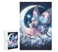 Rompecabezas para Adultos 1000 PCS Butterfly Fairy Moon Night Rompecabezas para Adultos Juguete Decoración De Pared Regalos para Mujeres Gran Regalo para Juegos 1000 PCS