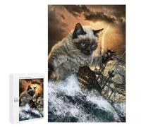 Rompecabezas para adultos 1000 PCS Cat Storms The Seas Puzzles Para Adultos: Juegos Divertidos Y Regalos Divertidos Para Amigos Y Familias 1000 PCS