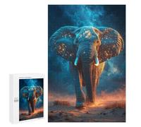 Rompecabezas para Adultos 1000 PCS Celestial Elephant in Desert Landscape Rompecabezas para Adultos Juegos Divertidos Decoración Desafiante De Completar 1000 PCS
