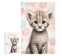 Rompecabezas para Adultos 1000 PCS Cheetah Cub Rompecabezas para Adultos Juego De Ingenio Desafío Difícil 1000 PCS