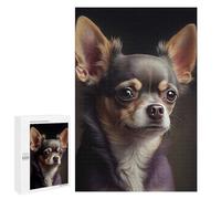 Rompecabezas para Adultos 1000 PCS Chihuahua Oil Paint Rompecabezas para Adultos Juego De Ingenio Desafío Difícil 1000 PCS