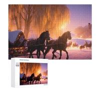Rompecabezas para Adultos 1000 PCS Christmas Eve Sleigh Ride Rompecabezas para Adultos Juguete Decoración De Pared Regalos para Mujeres Gran Regalo para Juegos 1000 PCS