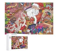 Rompecabezas para Adultos 1000 PCS Christmas Jigsaw Puzzle Santa's Workshop Adventure Rompecabezas para Adultos Juguete Decoración De Pared Regalos para Mujeres Gran Regalo para Juegos 1000 PCS
