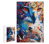 Rompecabezas para Adultos 1000 PCS Colored Owl Duo Rompecabezas para Adultos Juegos Familiares Corte De Precisión Cumpleaños Y Navidad 1000 PCS