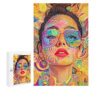 Rompecabezas para Adultos 1000 PCS Colorful Abstract Portrait Art Rompecabezas para Adultos Desafío Difícil Ayuda A Ejercitar El Cerebro Juego De Desafío Único 1000 PCS