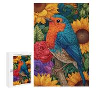 Rompecabezas para Adultos 1000 PCS Colorful Bird Garden Art Rompecabezas para Adultos Actividades Familiares Entrena Tu Cerebro Y Tus Manos Juego De Desafío Único 1000 PCS