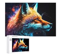 Rompecabezas para Adultos 1000 PCS Colorful Fox Portrait Artwork Rompecabezas para Adultos Juguete Decoración De Pared Regalos para Mujeres Gran Regalo para Juegos 1000 PCS