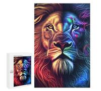 Rompecabezas para Adultos 1000 PCS Colorful Lion Face Animal Rompecabezas Juegos Relajantes Análisis Y Lógica Cumpleaños Y Navidad 1000 PCS