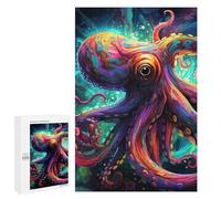 Rompecabezas para Adultos 1000 PCS Colorful Octopus Artwork-8 Rompecabezas para Adolescentes Juego De Ingenio Carrera De Velocidad De Manos Regalos De Cumpleaños Y Únicos 1000 PCS