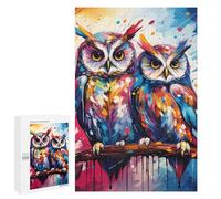 Rompecabezas para Adultos 1000 PCS Colorful Owl Artwork-19 Rompecabezas para Adultos Juguete Decoración De Pared Regalos para Mujeres Gran Regalo para Juegos 1000 PCS