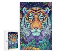 Rompecabezas para Adultos 1000 PCS Colorful Tiger Jungle Rompecabezas para Adultos Juego De Ingenio Desafío Difícil 1000 PCS