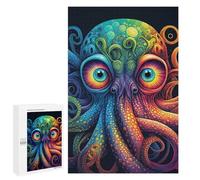 Rompecabezas para adultos 1000 PCS Colorido pulpo rompecabezas de obras de arte para adolescentes juegos de relajación análisis y lógica regalos de Navidad y cumpleaños 1000 PCS