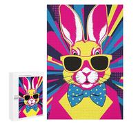 Rompecabezas para Adultos 1000 PCS Cool Bunny Pop Art Rompecabezas para Adultos Juegos Relajantes Mejora La Memoria Difícil Y Desafiante 1000 PCS
