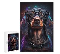 Rompecabezas para Adultos 1000 PCS Cosmic Cocker Spaniel Glasses Rompecabezas para Adultos, Divertidos Y con Humor para Cumpleaños, Navidad, Regalos De Cumpleaños 1000 PCS