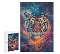 Rompecabezas para Adultos 1000 PCS Cosmic Tiger Gaze Rompecabezas para Adultos Juegos Familiares Corte De Precisión Cumpleaños Y Navidad 1000 PCS