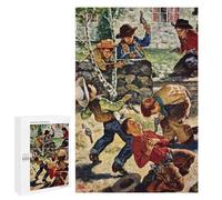 Rompecabezas para Adultos 1000 PCS Cowboys Play Rompecabezas para Adultos Juegos Familiares Corte De Precisión Cumpleaños Y Navidad 1000 PCS